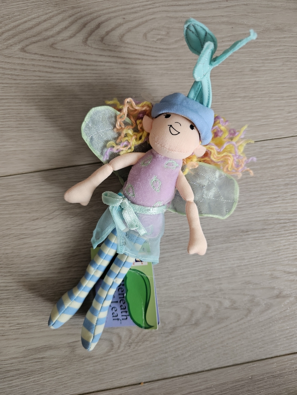 NWT 2001 Manhattan Toys Beneath The Leaf‎ 7" Plush Fairy Doll